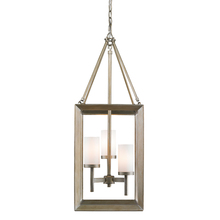 Golden 2073-3P WG - Smyth 3 Light Pendant (White Gold & Opal Glass)