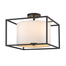 Golden 2243-SF BLK-MWS - Manhattan Semi-Flush in Matte Black