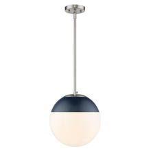 Golden 3218-L PW-MNVY - Dixon 1 Light Pendant with Rod