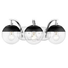 Golden 3219-BA3 CH-BLK - Dixon 3 Light Bath Vanity