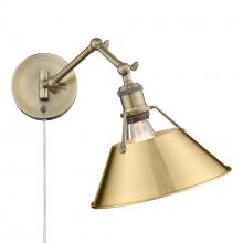 Golden 3306-A1W AB-BCB - Orwell Articulating Wall Sconce in Aged Brass with Brushed Champagne Bronze