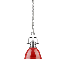 Golden 3602-M1L CH-RD - Duncan Mini Pendant with Chain