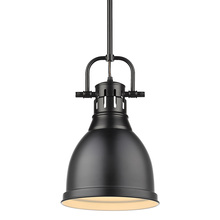 Golden 3604-S BLK-BLK - Duncan Mini Pendant Black on Black