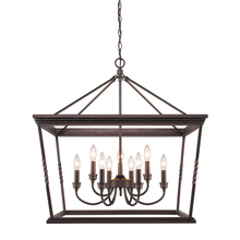 Golden 4214-9 EB - Davenport 2 Tier - 9 Light Chandelier