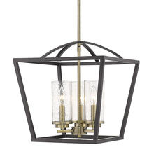 Golden 4309-3P BLK-AB-SD - Mercer 3 Light Pendant