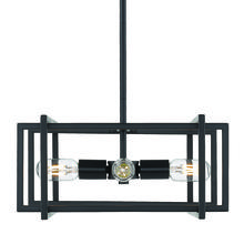 Golden 6070-4P BLK-BLK - Tribeca 4 Light Pendant