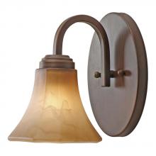 Golden 7158-BA1 RBZ - One Light Rubbed Bronze Chiseled Antique Marble Glass Wall Light