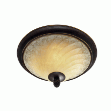 Golden 8106-FM CDB - Torbellino Flush Mount in Cordoban Bronze with Remolino Glass