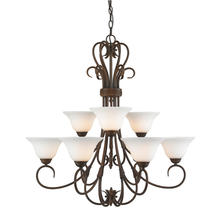 Golden 8606-9 RBZ-OP - 2 Tier - 9 Light Chandelier