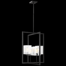 Generation Lighting 5241504-112 - Mitte transitional 4-light indoor dimmable small ceiling pendant hanging chandelier light in midnigh