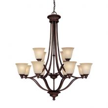 Capital 3412BB-287 - Twelve Light Burnished Bronze Up Chandelier