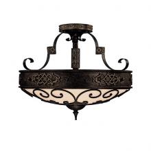 Capital 3615RI - Four Light Rustic Iron Bowl Semi-Flush Mount