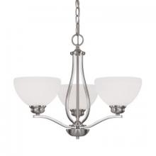 Capital 4033BN-212 - Three Light Brushed Nickel Up Chandelier