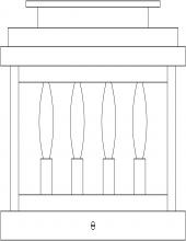 Arroyo Craftsman BOC-14AE-AB - 14" Bournemouth Column Mount