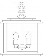 Arroyo Craftsman BOH-8AE-AB - 8" Bournemouth Pendant