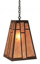 Arroyo Craftsman AH-12AM-AB - 12" asheville hanging pendant