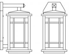 Arroyo Craftsman AVB-6AM-AB - 6" avenue wall bracket