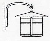 Arroyo Craftsman BB-11AM-AB - 11" berkeley wall mount