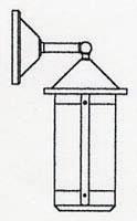 Arroyo Craftsman BB-7LWAM-AC - 7" berkeley long body wall mount - wet rated