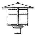 Arroyo Craftsman BP-17AM-AB - 17" berkeley post mount