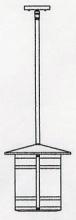 Arroyo Craftsman BSH-11LAM-AC - 11" berkeley long body stem hung pendant