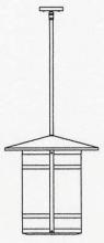 Arroyo Craftsman BSH-17LAM-AC - 17" berkeley long body stem hung pendant