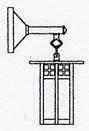 Arroyo Craftsman GB-6LSAAM-AB - 6" glasgow long body wall mount with straight arm