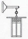 Arroyo Craftsman GB-9SAAM-AB - 9" glasgow wall mount with straight arm