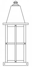 Arroyo Craftsman HC-8LAM-AC - 8" hartford long body column mount