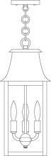 Arroyo Craftsman ORH-8CLR-MB - 8" orpington pendant