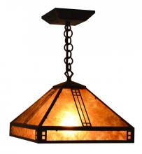 Arroyo Craftsman PH-12AM-AB - 12" prairie pendant