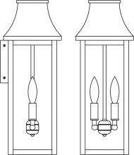 Arroyo Craftsman PRW-7LCLR-AC - 7" Providence long body flush wall mount