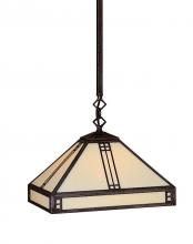 Arroyo Craftsman PSH-12AM-AB - 12" prairie stem hung pendant