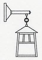 Arroyo Craftsman RB-8AM-AB - 8" raymond wall mount