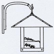 Arroyo Craftsman TRB-16TRAM-AB - 16" timber ridge wall bracket with trout filigree