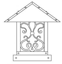 Arroyo Craftsman TRC-12ASAM-AC - 12" timber ridge column mount with ashbury  filigree