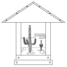 Arroyo Craftsman TRC-16CTAM-RC - 16" Timber Ridge Column Mount With Cactus  Filigree