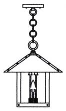 Arroyo Craftsman TRH-12ARAM-AC - 12" timber ridge pendant with arrow filigree