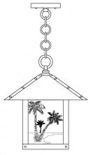 Arroyo Craftsman TRH-12PTAM-AC - 12" timber ridge pendant with palm tree  filigree