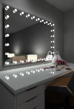 Paris Mirrors HPRIN60456000-WHT - Hollywood Princess Mirror (LED Bulbs)