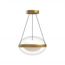 Kuzco Lighting Inc PD76312-BG/OP - Virgo 12-in Brushed Gold/Opal Glass LED Pendant