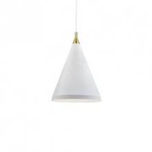 Kuzco Lighting Inc 492716-WH/GD - Dorothy 16-in White With Gold Detail 1 Light Pendant