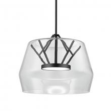 Kuzco Lighting Inc PD61418-CL/BK - Deco 18-in Clear/Black LED Pendant