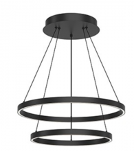 Kuzco Lighting Inc CH87224-BK - Cerchio 24-in Black LED Chandeliers