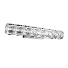 Kuzco Lighting Inc WS7824 - Cylinder Shaped LED Wall Sconce with Exquisite Diamond Cut Clear Crystals