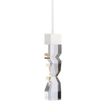 ZEEV Lighting MP11306-LED-3x3-MW - LED 3CCT 1-Light 3"x3" Carved Crystal Matte White Mini-Pendant