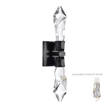 ZEEV Lighting WS11410-LED-2-MW - Angelus LED 2-Light, Crystal Duo Wall Sconce in Matte White