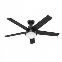 Hunter 51314 - Hunter 52 inch Wi-Fi Aerodyne Matte Black Ceiling Fan with LED Light Kit and Handheld Remote