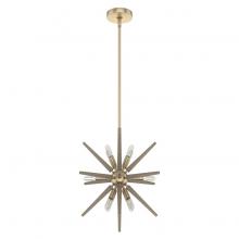 Hunter 19339 - Hunter Jupiter Star Alturas Gold 12 Light Large Pendant Ceiling Light Fixture