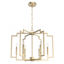 Hunter 19572 - Hunter Zoanne Alturas Gold 6 Light Chandelier Ceiling Light Fixture